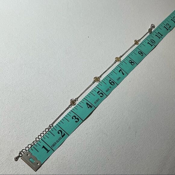 Lia Sophia silver and gold medallion ankle bracelet - Picture 6 of 6